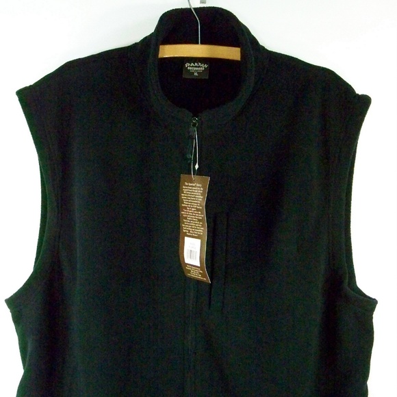 NWT Spartan Outdoors Black Fleece Vest Mens XL - Picture 2 of 8